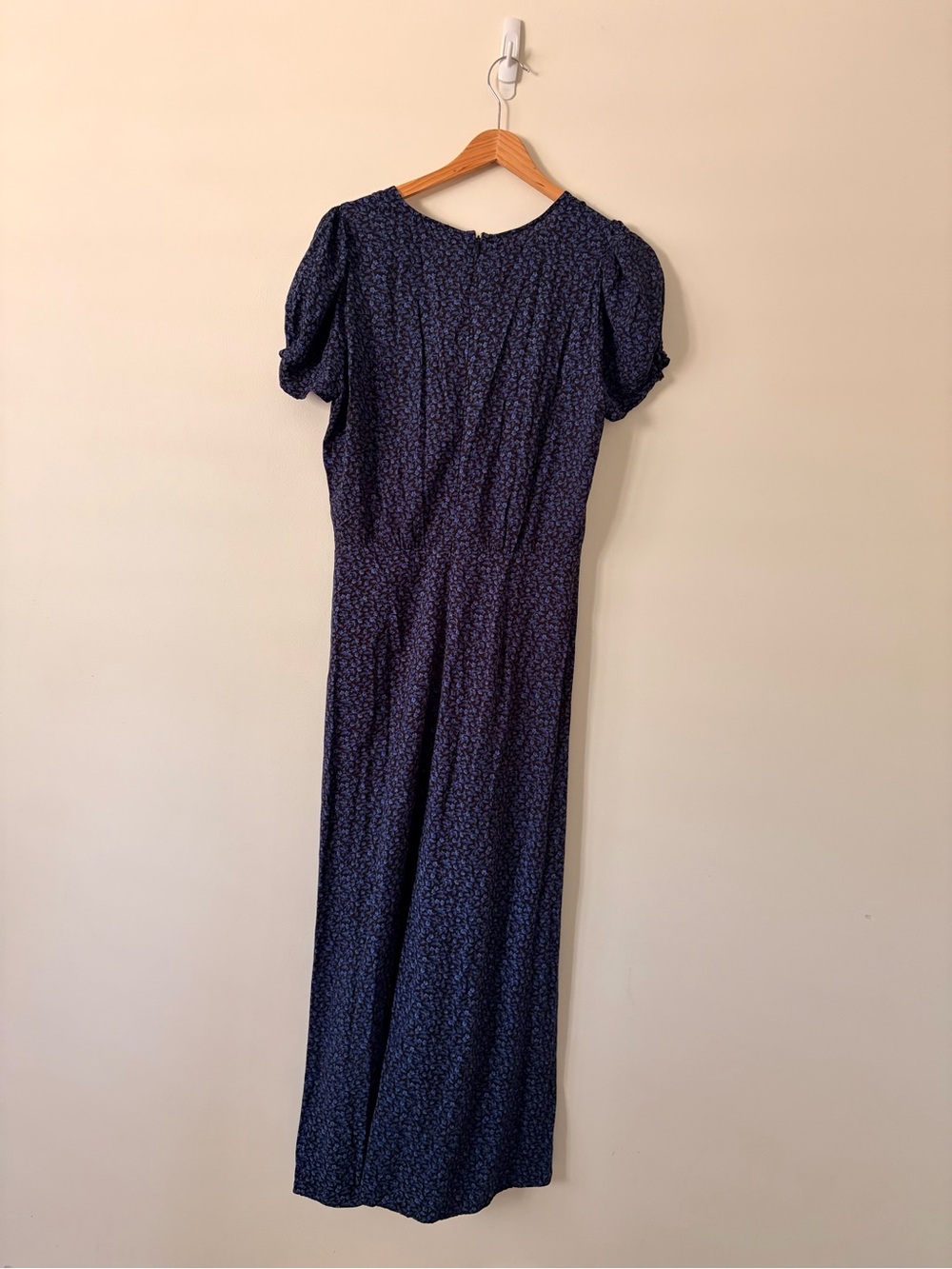 Madewell Navy Blue Floral Wrap Maxi Dress - Picture 2 of 7
